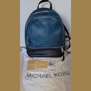 Rare Michael Kors Rhea Zip colorblock backpack